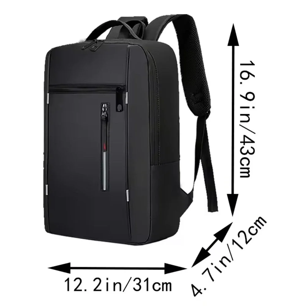 Business Laptop Backpack Men Large Black Nylon Professional Travel Bag